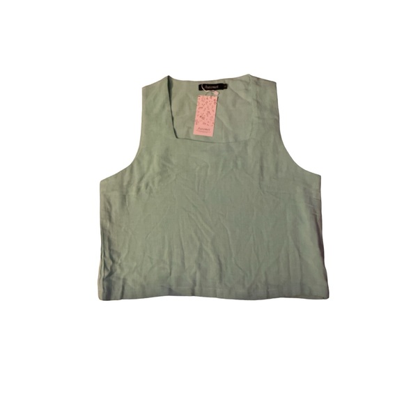 BNWT Automet Linen Square Neck Modern Top - Picture 3 of 7